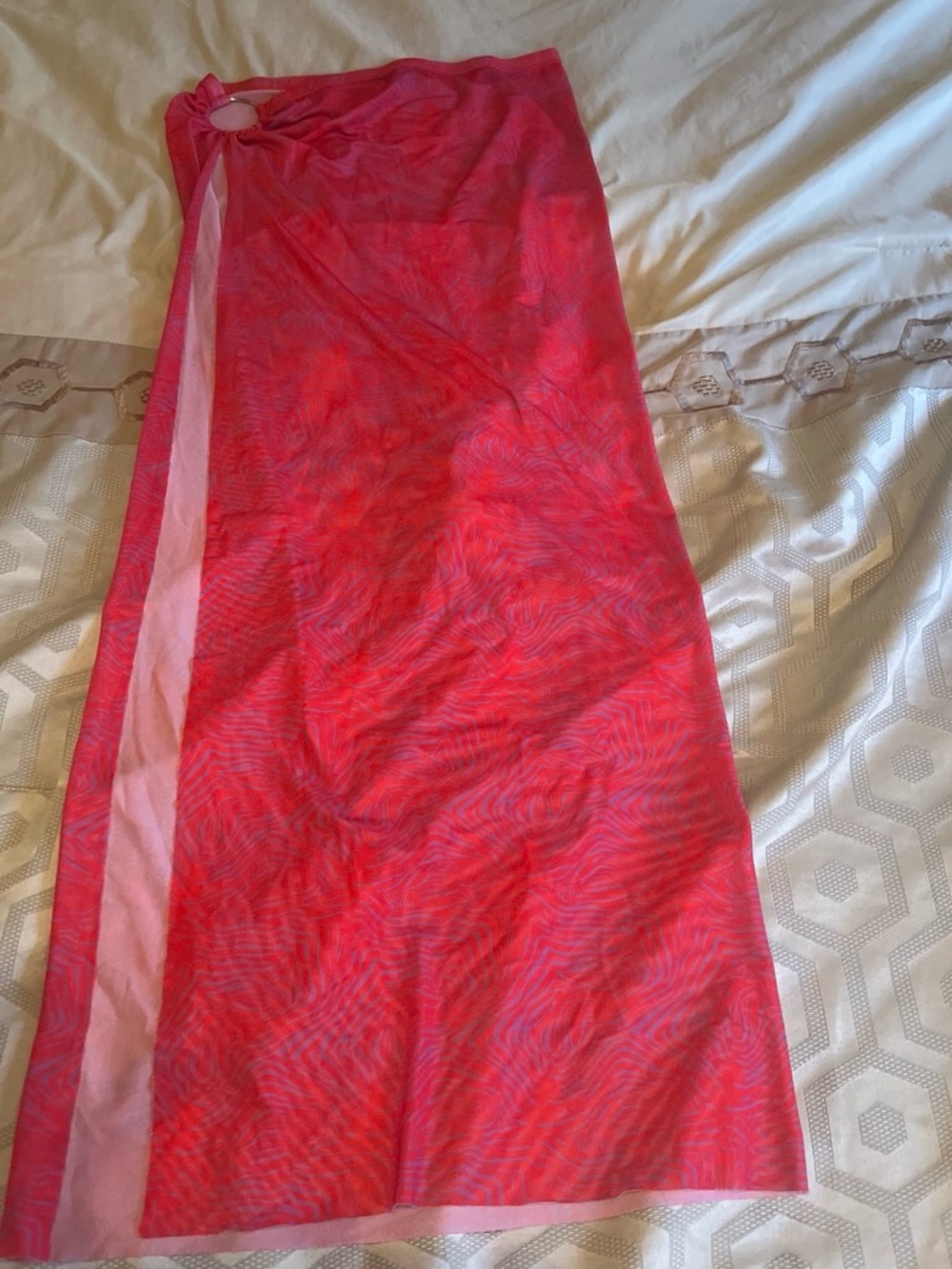 Kendall & Kylie Pink Sheer Sarong Swim Coverup